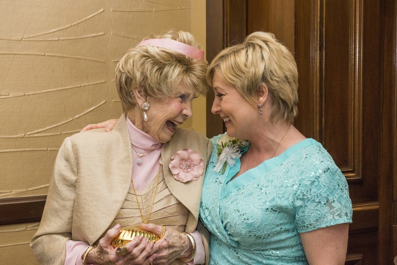 Judy and Lucille had a ball at the wedding of Brittany and Mike (Judy’s daughter). Lucille showed many up with her great moves on the dance floor that night. Here she was 102.